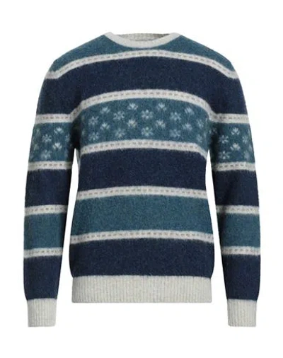 H953 MAN SWEATER BLUE SIZE 40 MERINO WOOL