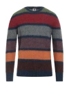 H953 Man Sweater Blue Size 40 Merino Wool