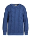 H953 Man Sweater Blue Size 44 Merino Wool