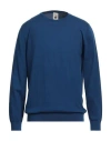 H953 Man Sweater Blue Size 46 Cotton In Blue