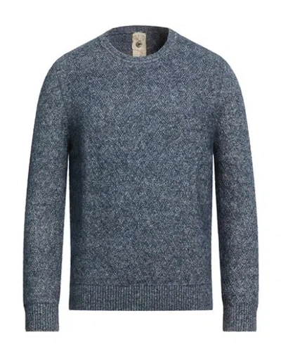 H953 Man Sweater Blue Size 46 Cotton, Baby Alpaca Wool, Polyamide, Merino Wool, Elastane