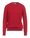 H953 Man Sweater Brick Size 42 Merino Wool