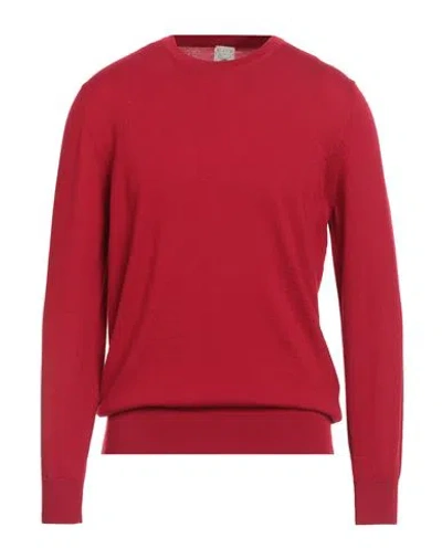 H953 Man Sweater Brick Size 42 Merino Wool