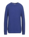 H953 Man Sweater Bright Blue Size 42 Merino Wool