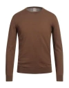 H953 Man Sweater Brown Size 40 Cotton