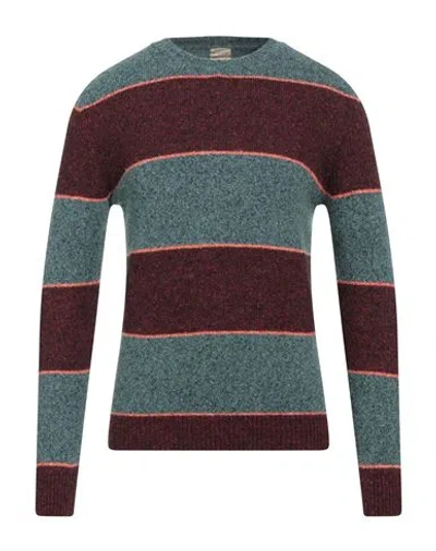 H953 Man Sweater Burgundy Size 38 Cotton, Polyamide, Baby Alpaca Wool, Merino Wool In Red