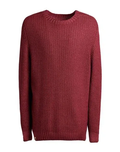 H953 Man Sweater Burgundy Size 44 Merino Wool In Brown