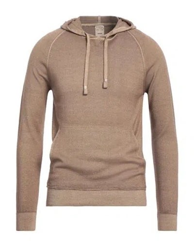 H953 Man Sweater Camel Size 38 Merino Wool In Beige