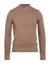 H953 Man Turtleneck Camel Size 44 Merino Wool In Neutral
