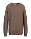 H953 Man Sweater Camel Size 44 Merino Wool In Beige