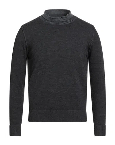 H953 Man Sweater Charcoal Size 36 Merino Wool In Gray