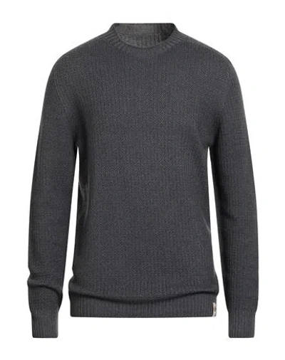 H953 Man Sweater Charcoal Size 42 Merino Wool