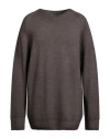 H953 Man Sweater Chocolate Brown Size 44 Merino Wool In Multi
