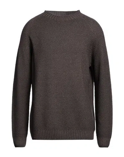 H953 Man Sweater Cocoa Size 44 Merino Wool In Brown