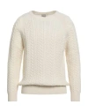 H953 Man Sweater Cream Size 42 Merino Wool In White
