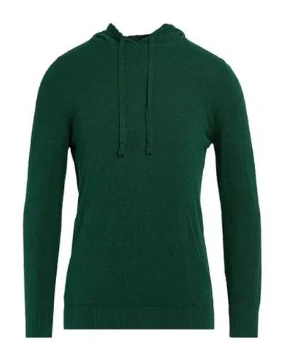 H953 Man Sweater Dark Green Size 36 Cotton, Nylon In Multi