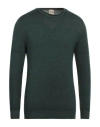 H953 Man Sweater Dark Green Size 44 Merino Wool