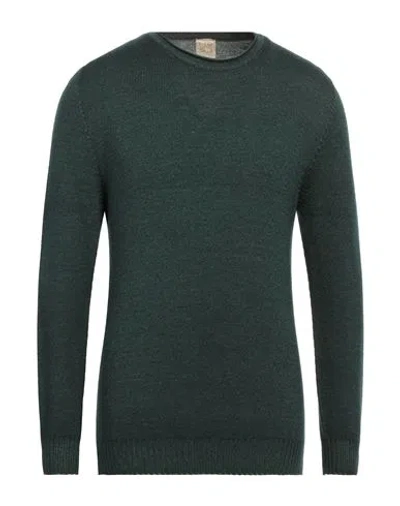 H953 Man Sweater Dark Green Size 44 Merino Wool