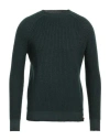 H953 Man Sweater Dark Green Size 38 Wool