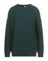 H953 Man Sweater Military Green Size 44 Merino Wool