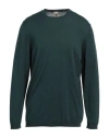 H953 Man Sweater Dark Green Size 48 Silk, Cotton