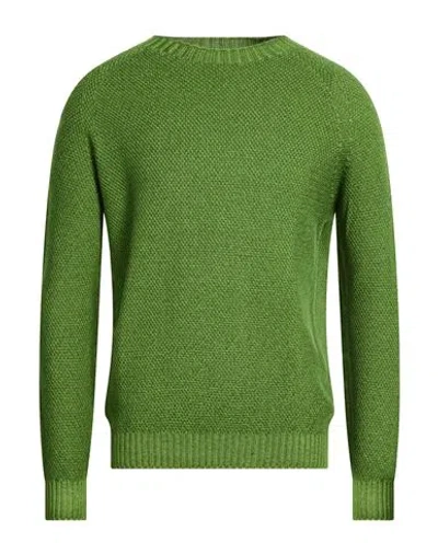 H953 Man Sweater Deep Teal Size 44 Merino Wool In Green