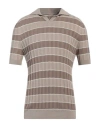 H953 Man Sweater Dove Grey Size 44 Cotton In Grey