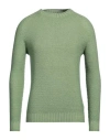 H953 Man Sweater Green Size 36 Merino Wool