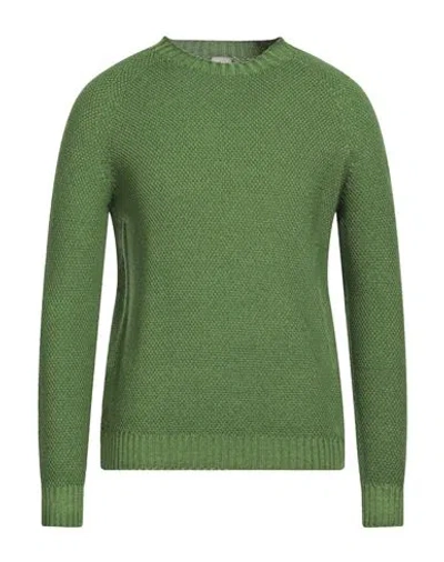 H953 Man Sweater Green Size 38 Merino Wool