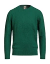 H953 Man Sweater Green Size 40 Merino Wool In Green