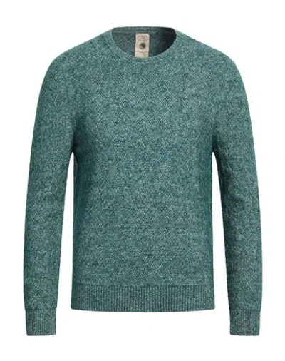 H953 Man Sweater Green Size 44 Cotton, Baby Alpaca Wool, Polyamide, Merino Wool, Elastane