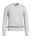 H953 Man Sweater Grey Size 38 Merino Wool In Gray