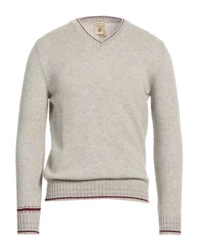 H953 Man Sweater Grey Size 42 Wool, Mohair Wool, Cashmere In White