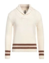 H953 MAN SWEATER IVORY SIZE 40 MERINO WOOL