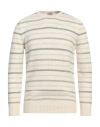 H953 Man Sweater Ivory Size 42 Merino Wool In White