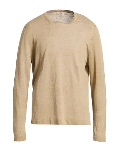 H953 Man Sweater Khaki Size 40 Linen In Nude