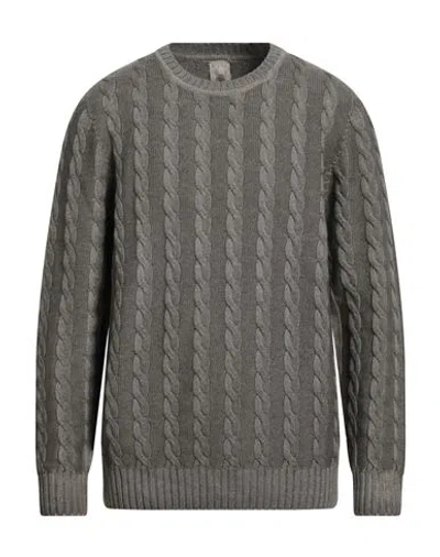 H953 Man Sweater Khaki Size 44 Merino Wool In Gray