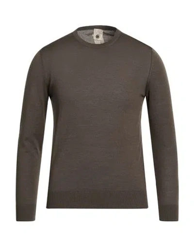 H953 Man Sweater Khaki Size 44 Super 140s Wool, Silk, Cashmere In Nude