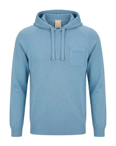H953 Man Sweater Light Blue Size 40 Cotton