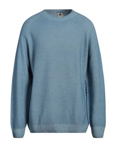H953 Man Sweater Light Blue Size 46 Merino Wool
