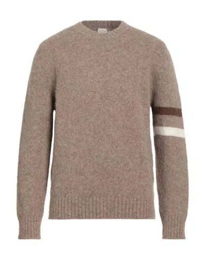 H953 Man Sweater Light Brown Size 40 Alpaca Wool, Wool