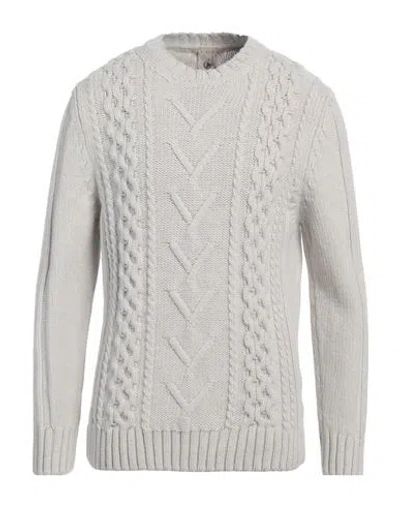 H953 Man Sweater Light Grey Size 40 Merino Wool In Gray