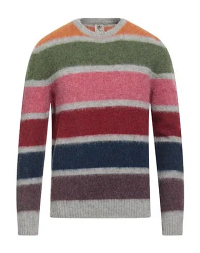 H953 Man Sweater Light Grey Size 40 Merino Wool In Multi