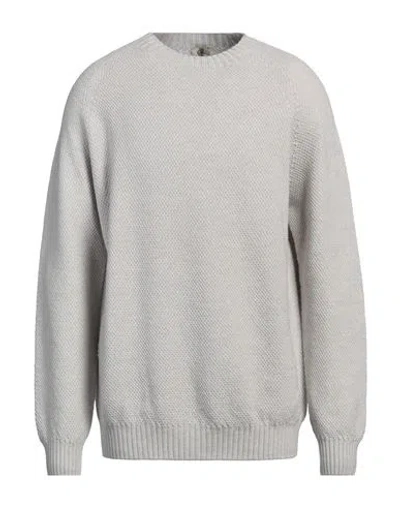 H953 Man Sweater Light Grey Size 46 Merino Wool