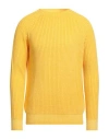 H953 Man Sweater Marigold Size 40 Merino Wool In Yellow