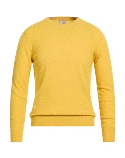 H953 Man Sweater Marigold Size 44 Merino Wool In Yellow