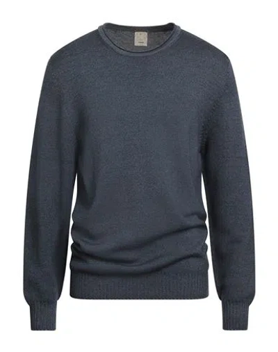 H953 Man Sweater Midnight Blue Size 42 Merino Wool