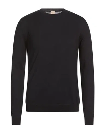 H953 Man Sweater Midnight Blue Size 44 Silk, Cotton In Black