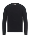 H953 Man Sweater Midnight Blue Size 44 Wool, Polyamide, Elastane In Black