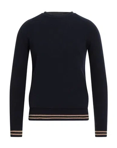 H953 Man Sweater Midnight Blue Size 44 Wool, Polyamide, Elastane In Black